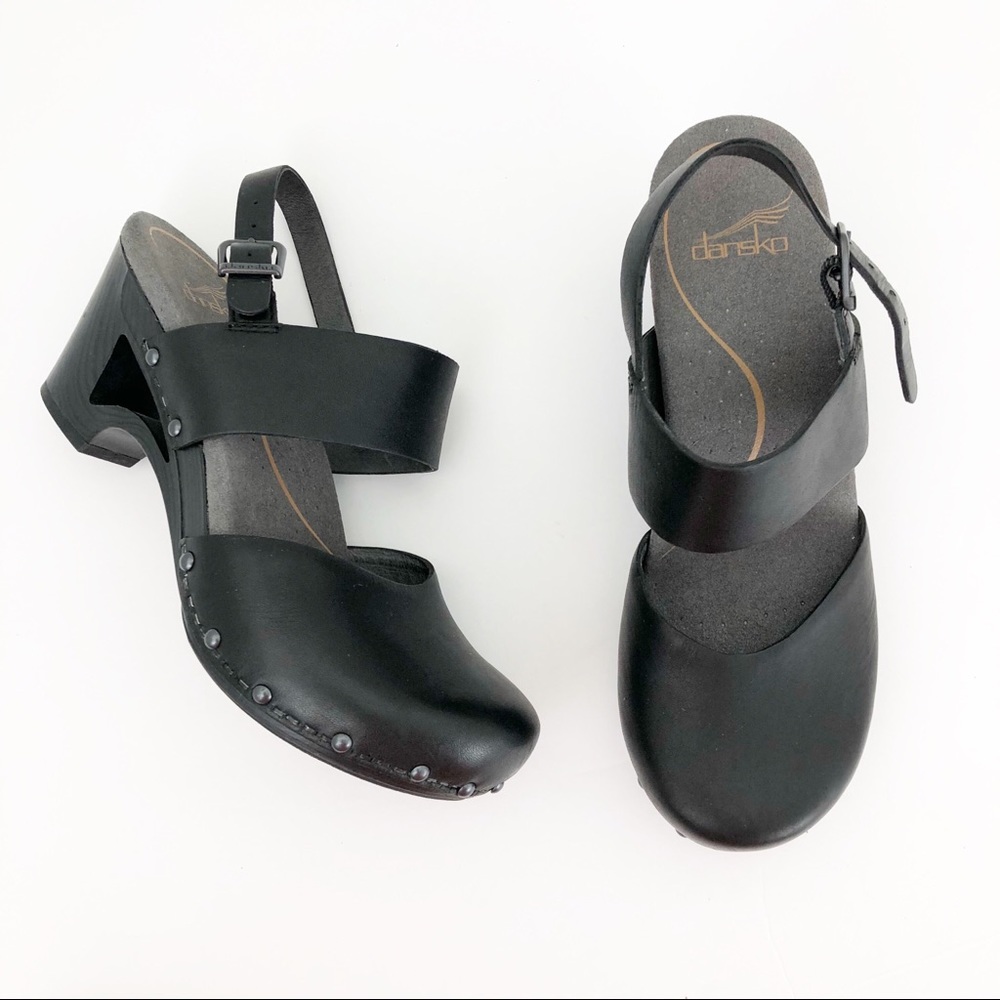 Dansko Thea Cut Out Heel Clogs, size 37